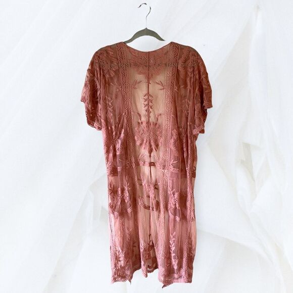 Lauren Conrad Pink Sheer Floor Length Cover Up - Picture 2 of 6